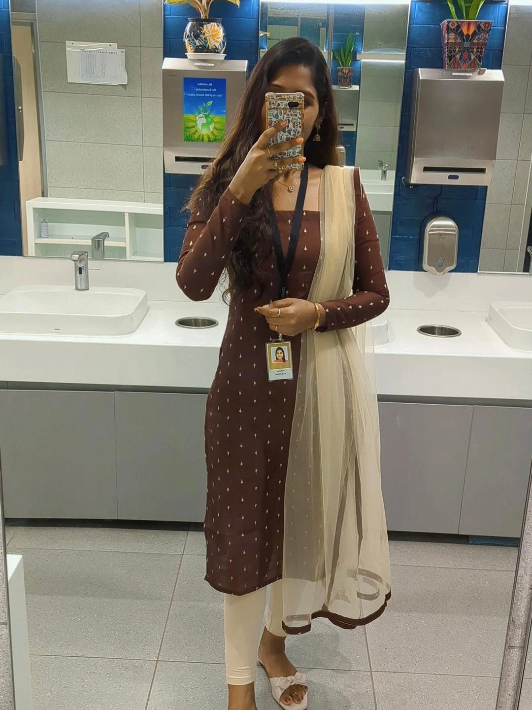 Brown Silk Cotton Set