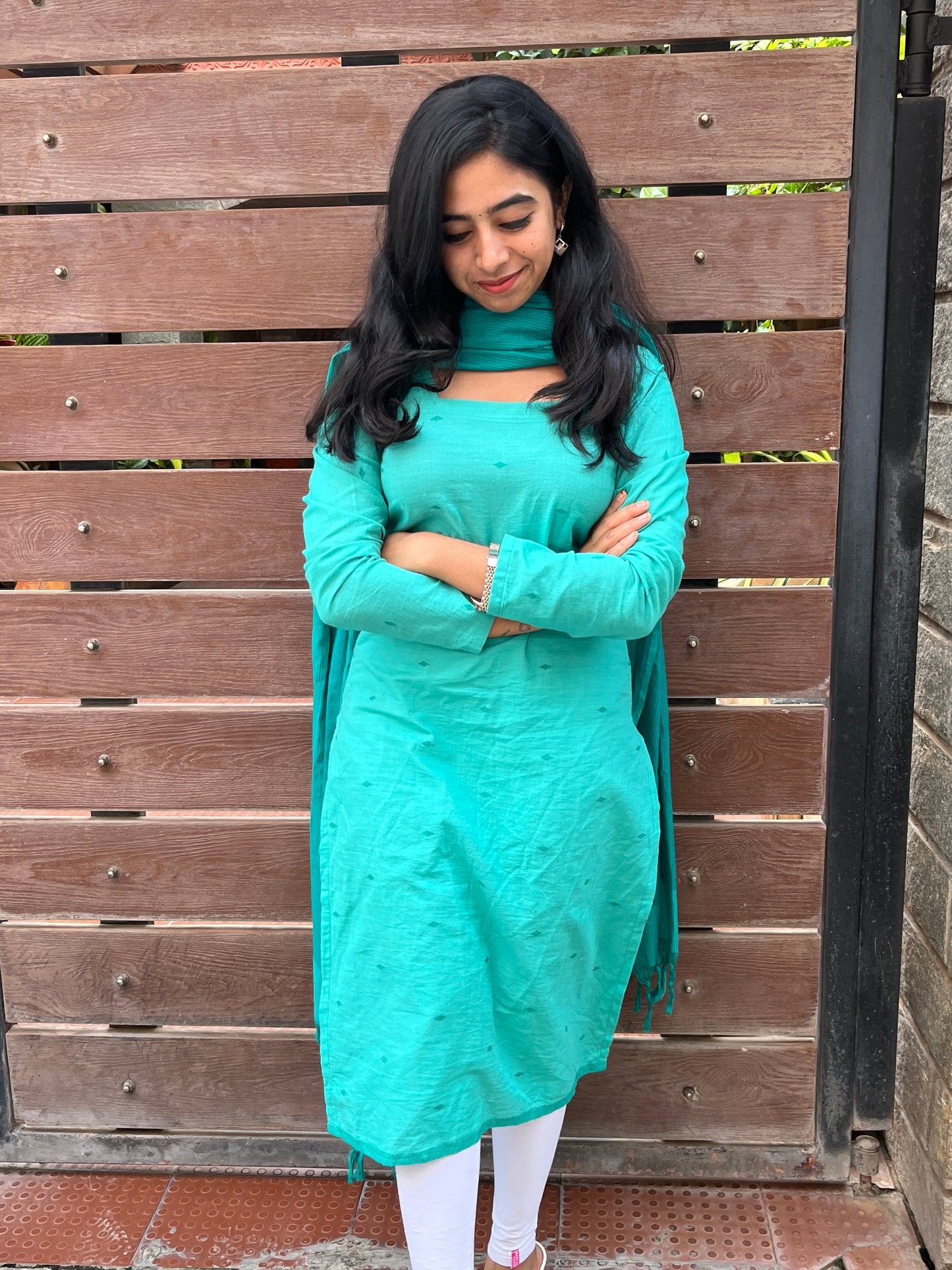 Aqua Bloom Handloom set