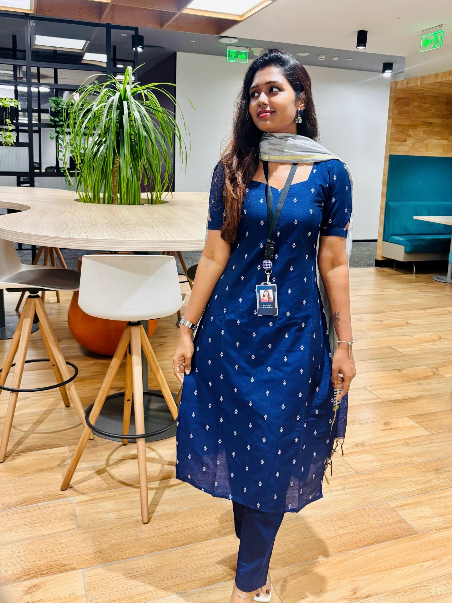 Navy Silk Cotton Set
