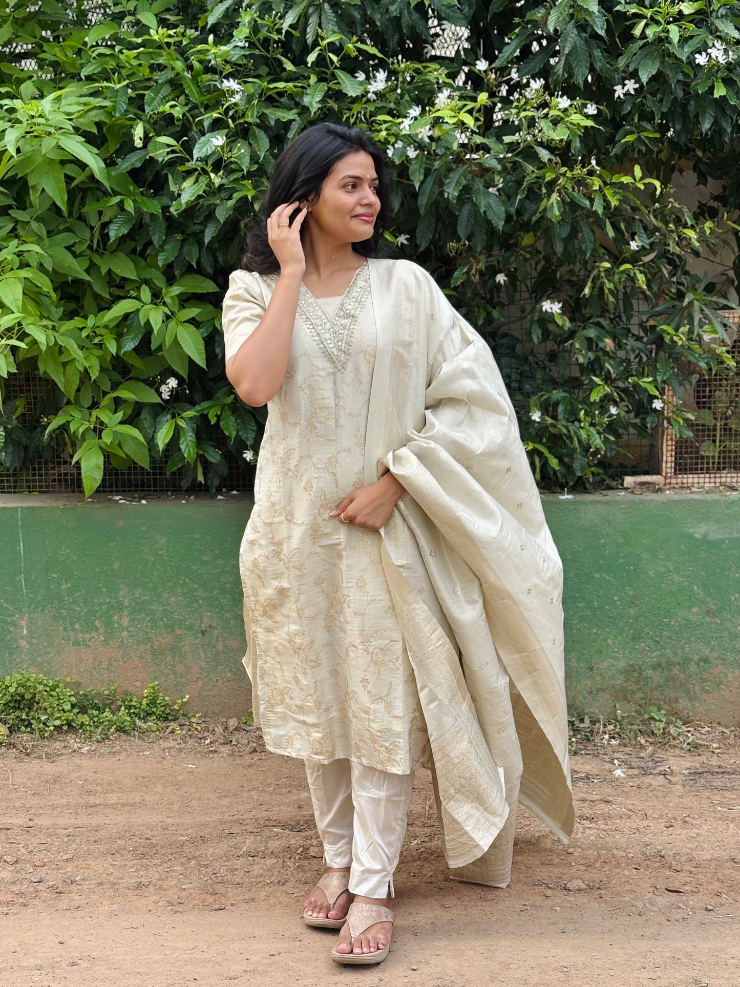 Banarasi tissue Suit