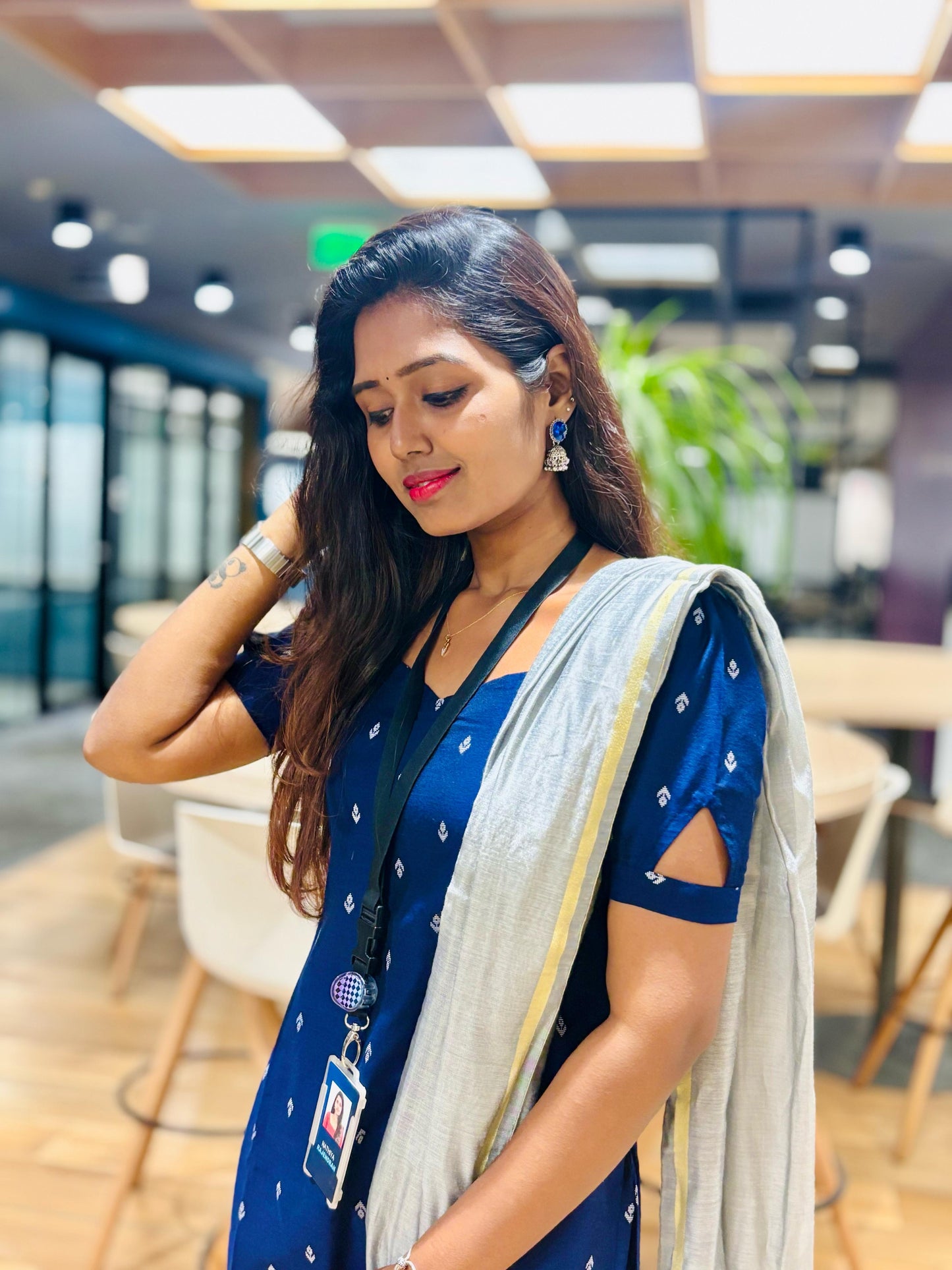 Navy Silk Cotton Set