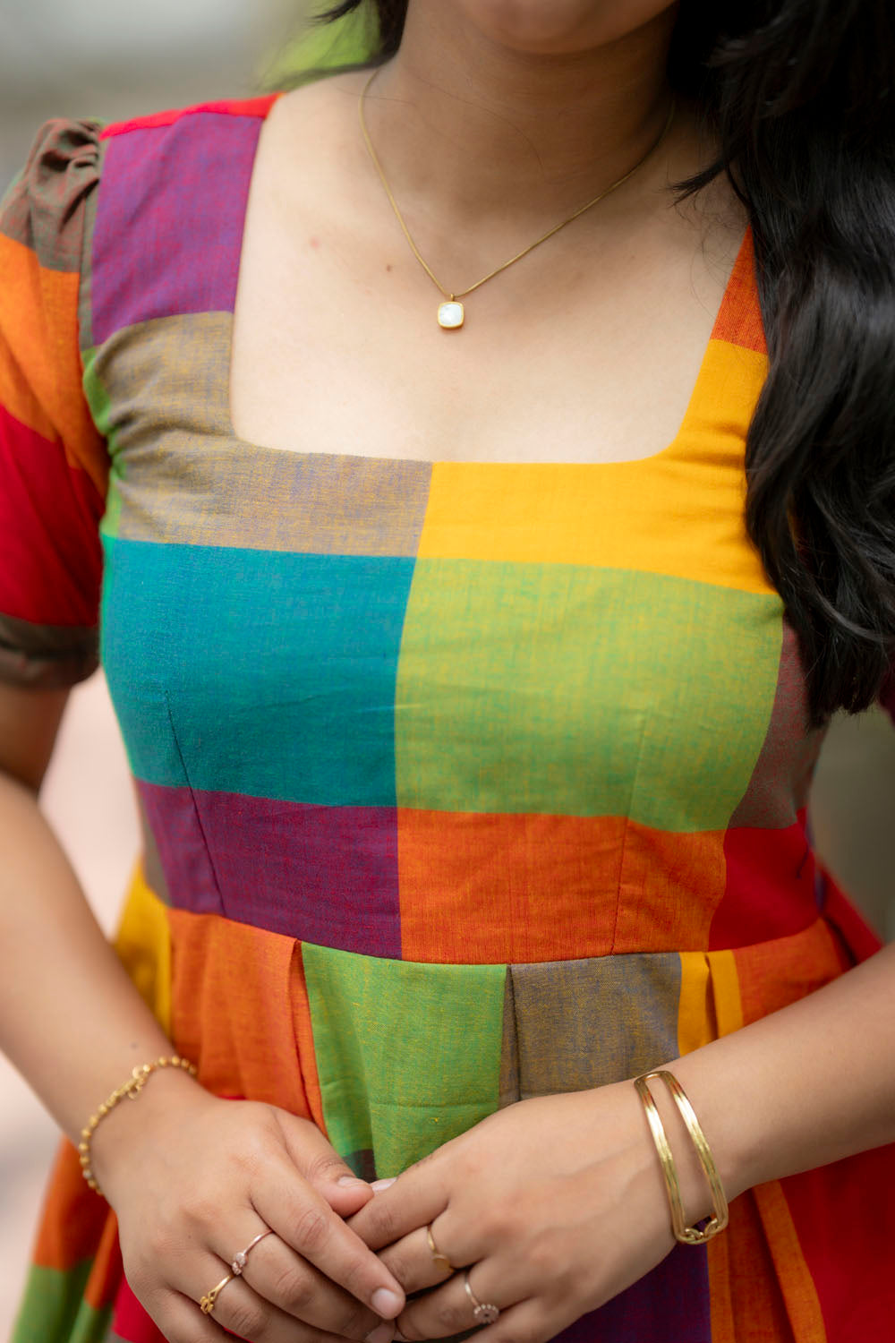 Madras checked maxi [SZ154]