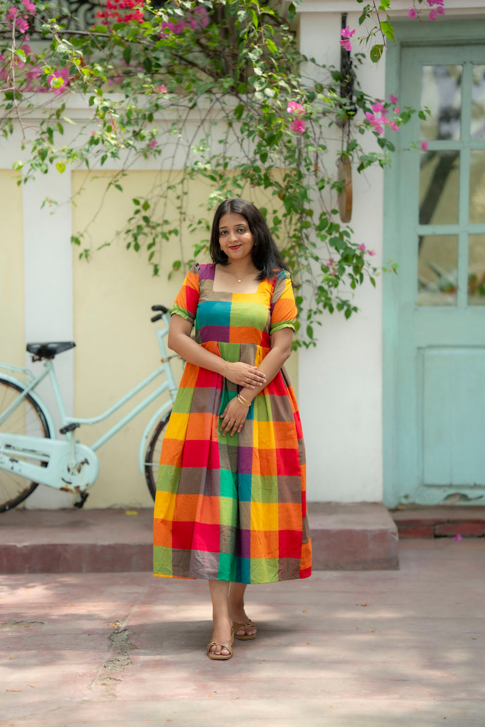 Madras checked maxi [SZ154]