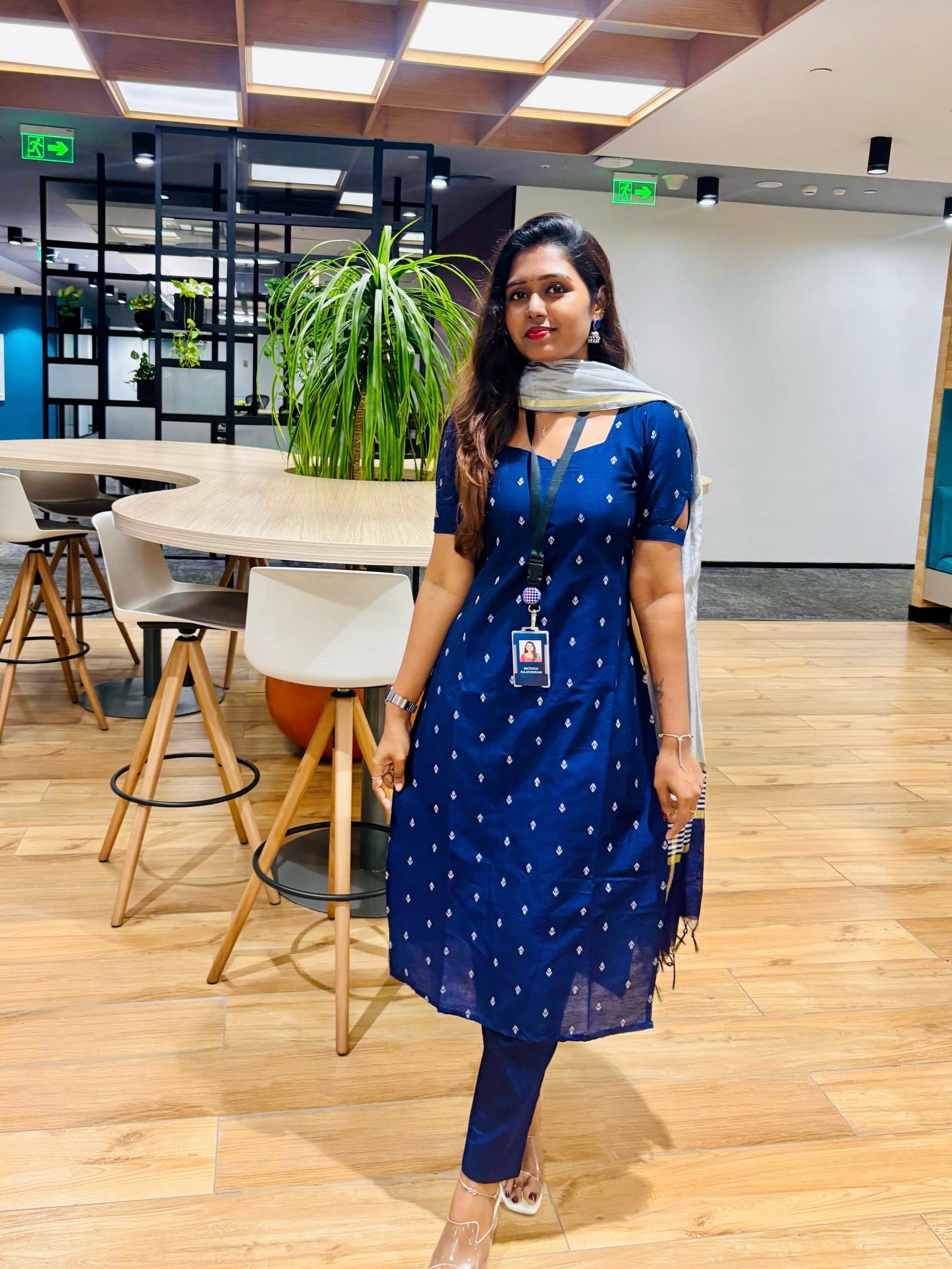 Navy Silk Cotton Set