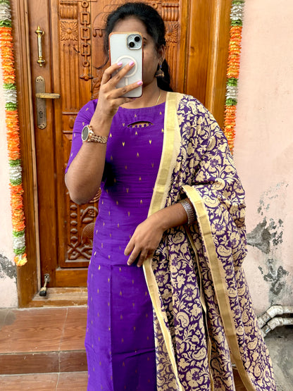 Purple Rawsilk set