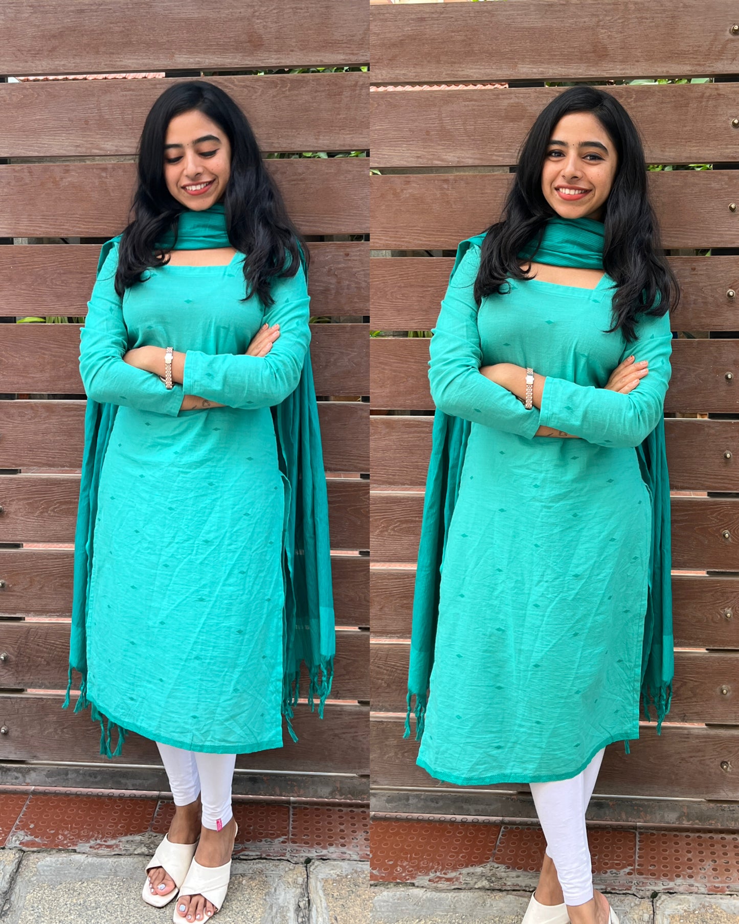 Aqua Bloom Handloom set