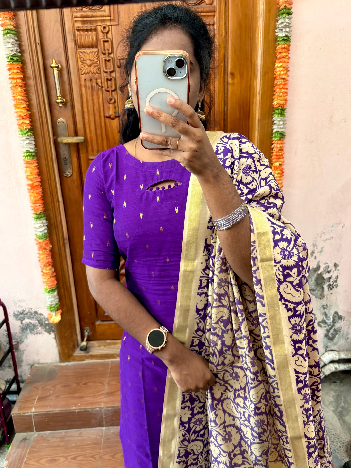Purple Rawsilk set