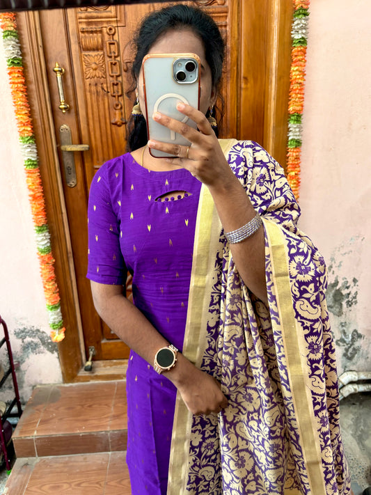 Purple Rawsilk set
