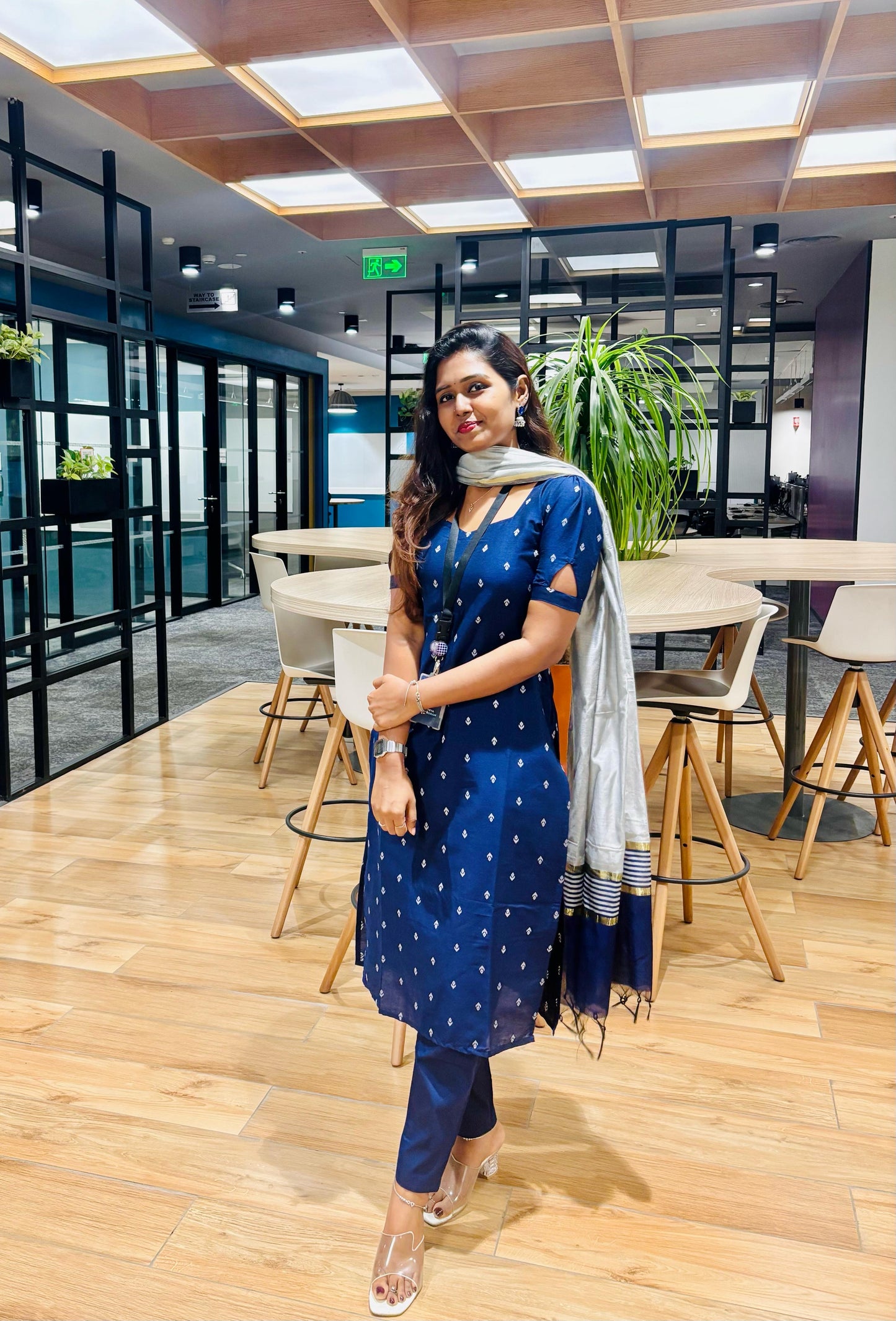 Navy Silk Cotton Set