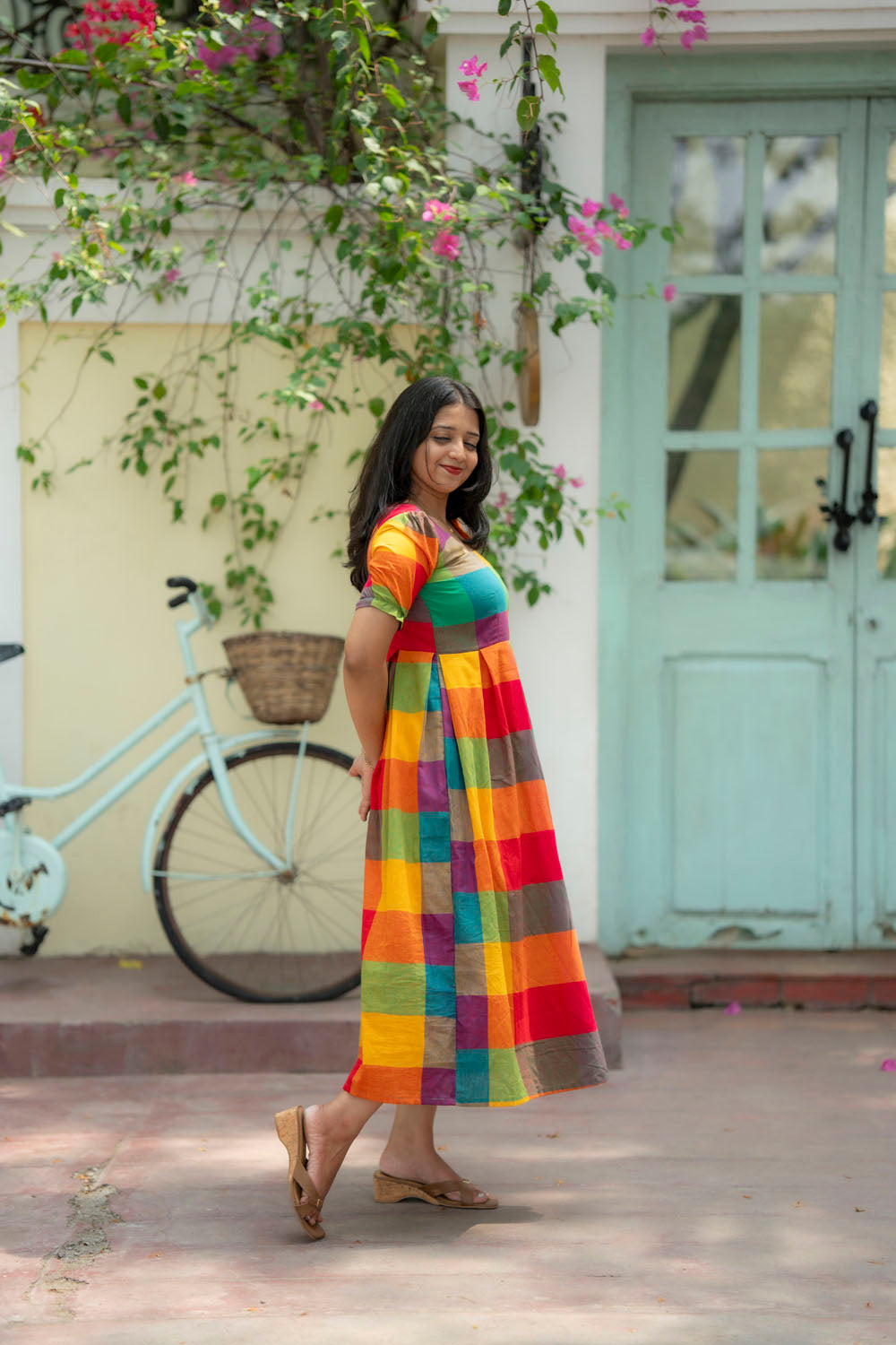 Madras checked maxi [SZ154]