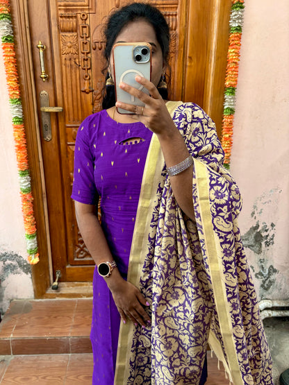Purple Rawsilk set