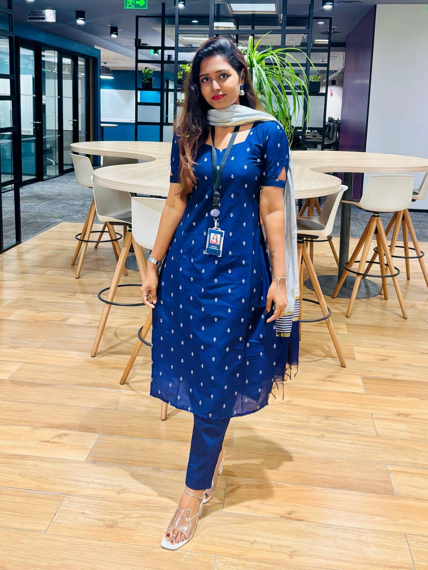 Navy Silk Cotton Set