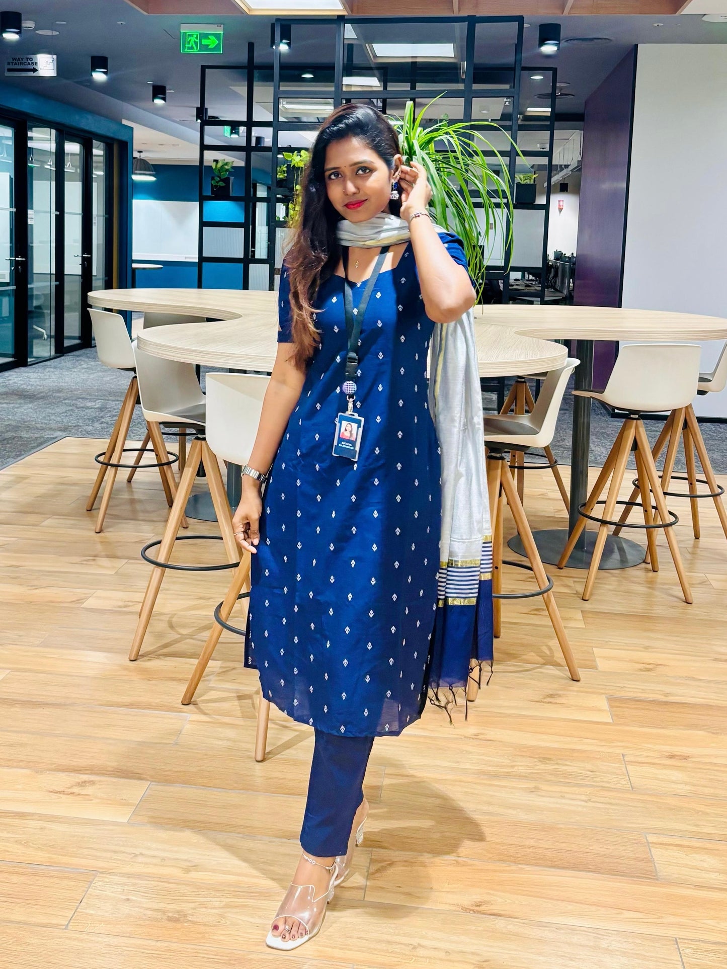 Navy Silk Cotton Set