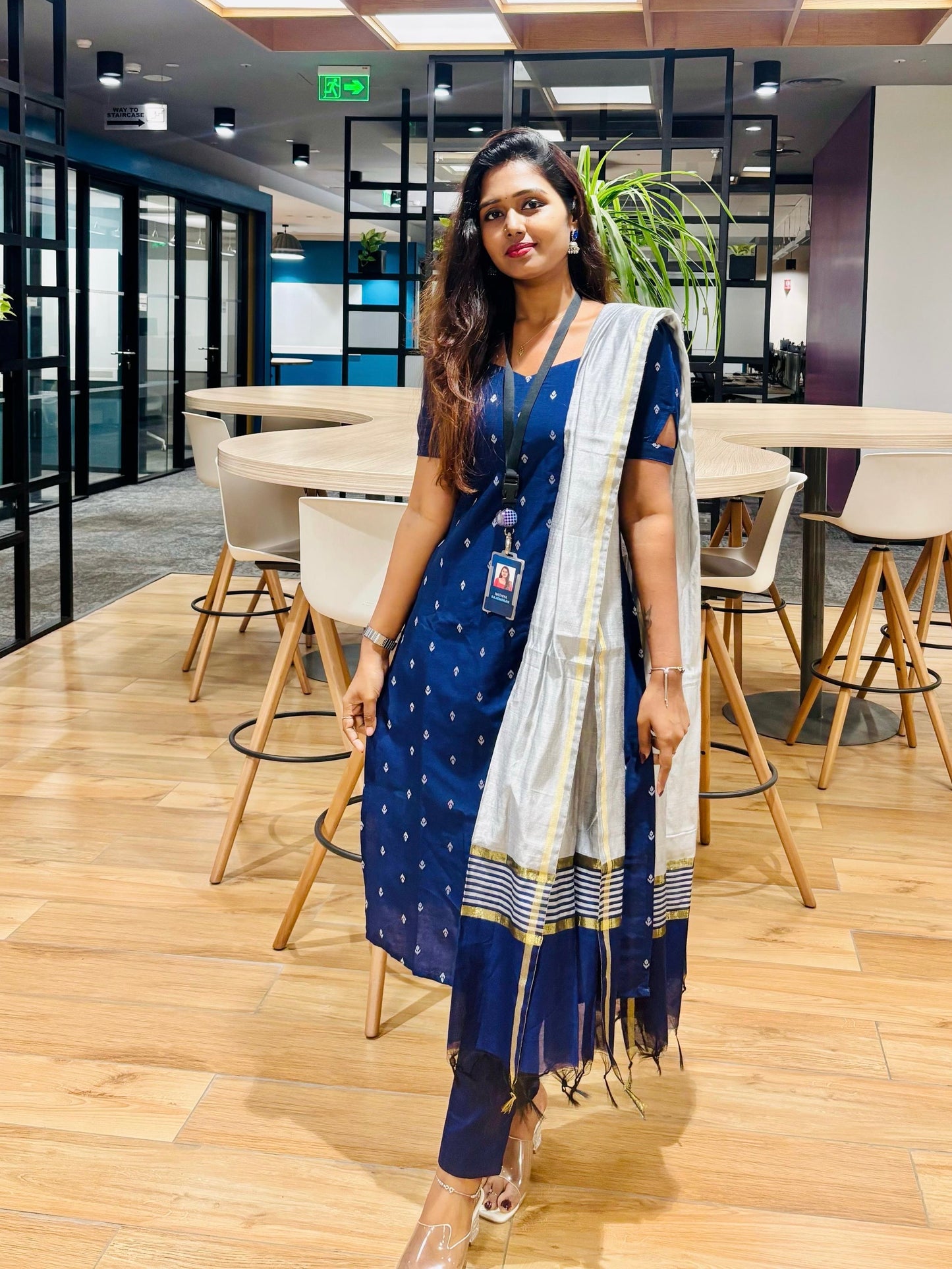 Navy Silk Cotton Set
