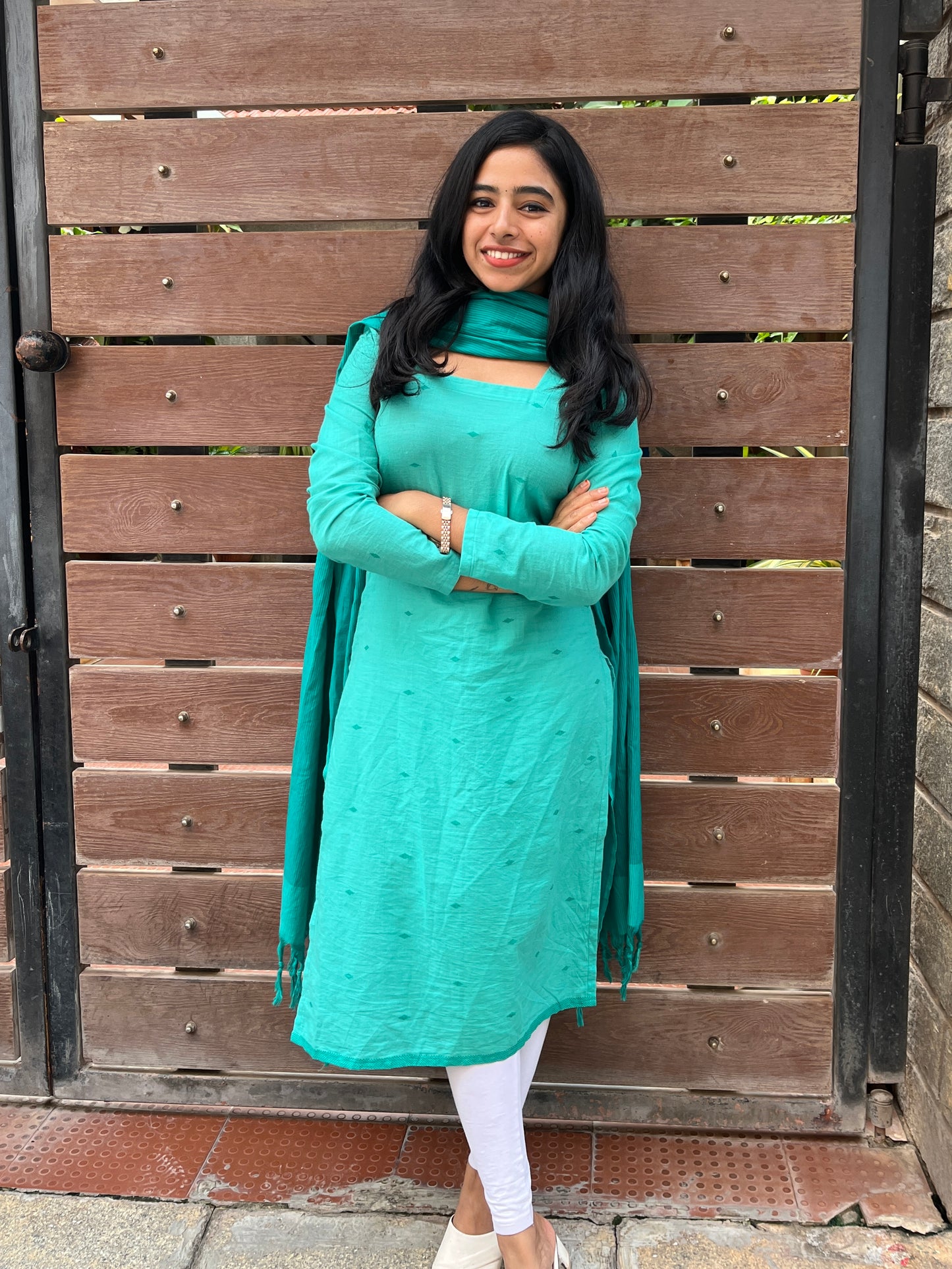 Aqua Bloom Handloom set